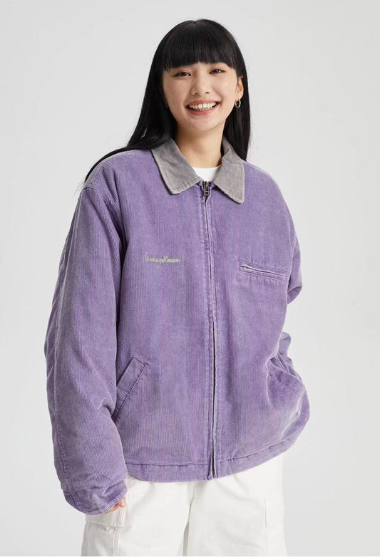 WASSUP Washed Corduroy Quilted Work Jacket