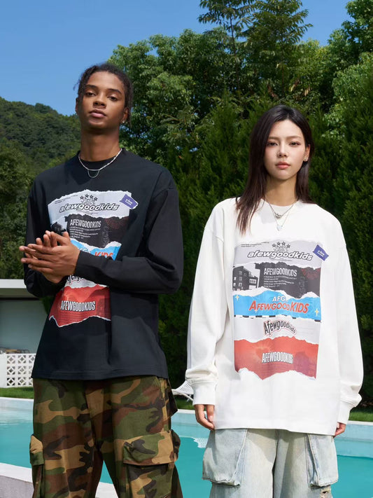 AFGK Rip Paper Poster Long Sleeve T-Shirt