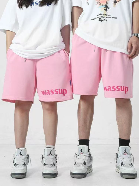 WASSUP Webbing Stitching Basketball Shorts