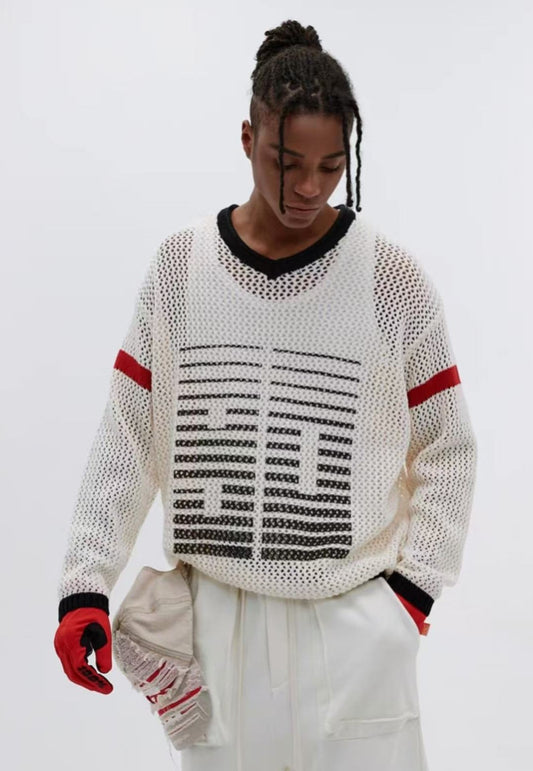 ATRY Retro V-neck Knitted Sweater