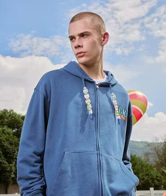 AFGK Candy Series Cardigan Hooded Sweatshirt