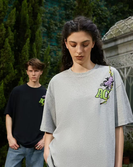 ACHOCK Little Devil Embroidery T-shirt