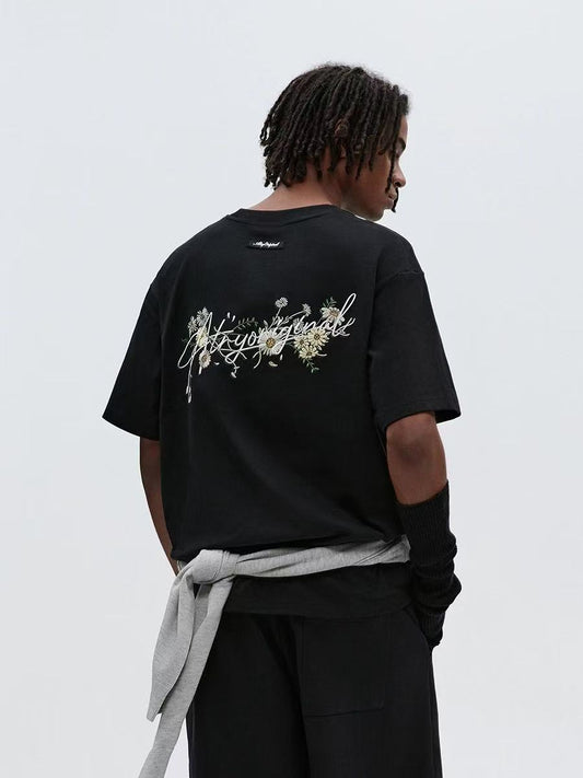 ATRY floral Embroidery T-shirt