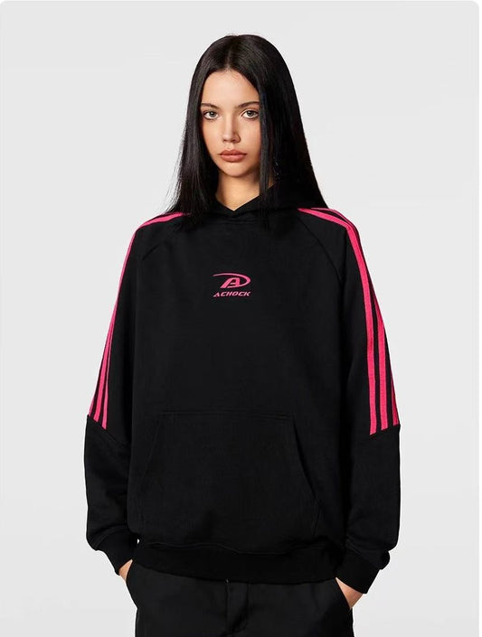 ACHOCK Stitching Printed Hoodie