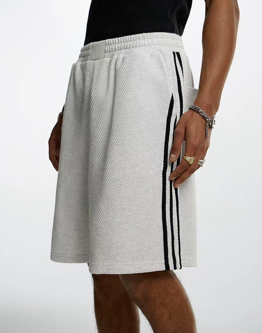 STK Vintage Textured Webbing Casual Shorts