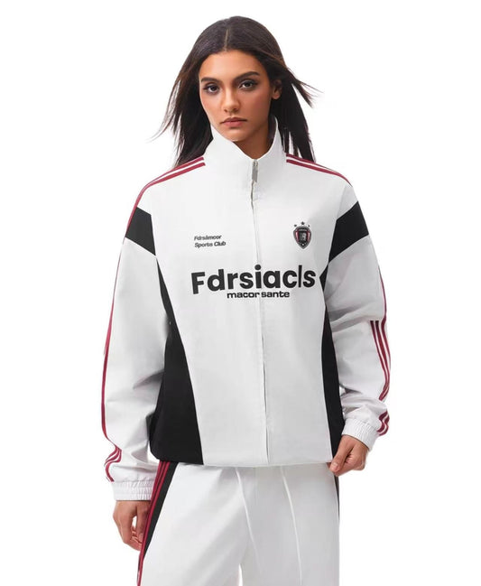 FDR Contrast Color Webbing Stand Collar Jacket (For Women)