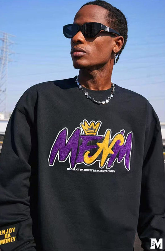 MEDMxNecessityFinery Toothbrush Embroidered Long-sleeved T-shirt