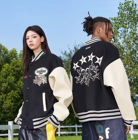 AFGK Angel Embroidered Baseball Jersey