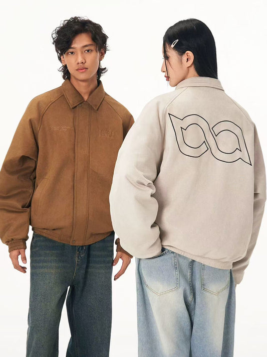 BIPOLAR Embroidered Suede Down Jacket