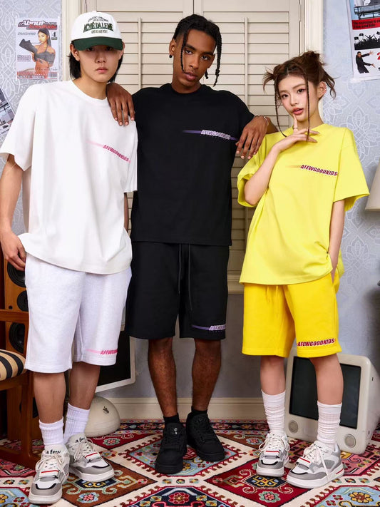 AFGK Embroidered Gradient Casual Sports Shorts