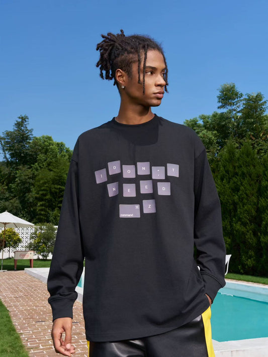 AFGK No command Z Washed Long-sleeved T-shirt