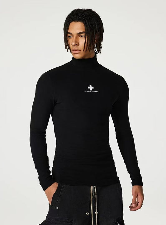 ACHOCK Half Turtleneck Slim Fit Long-sleeve T-shirt