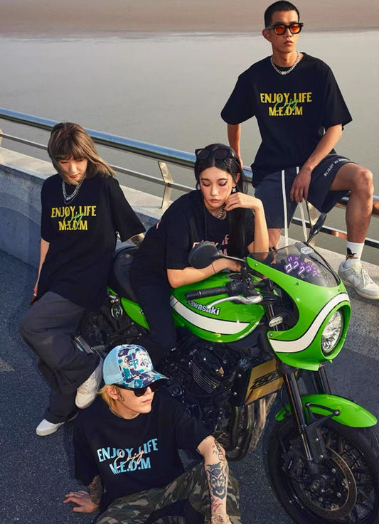 MEDM Three-dimensional Letters Short-sleeved T-shirt