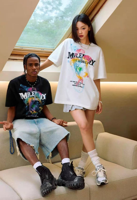 MEDM Gradient Jellyfish Short-sleeved T-shirt