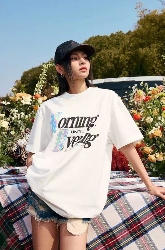 MEDM Laser Sticker Short-sleeved T-shirt