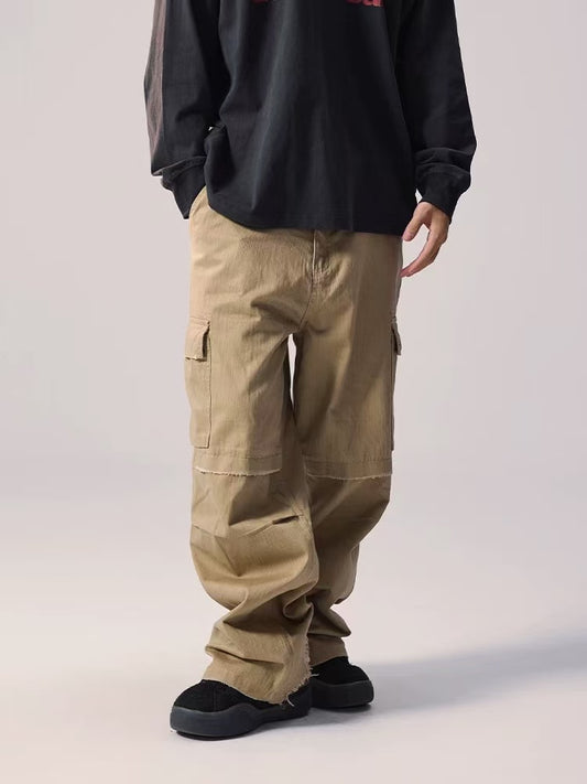REMEDY Retro Frayed Striaght-leg Work Pants