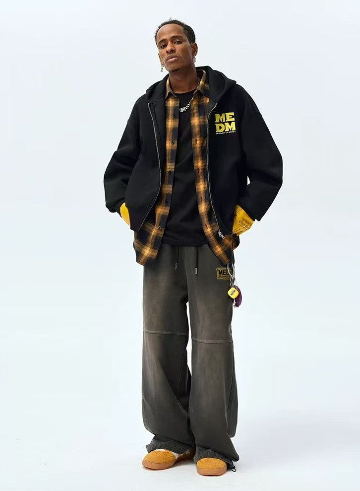 MEDM Four-letter Logo Air Layer Zipper Sweatshirt