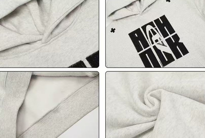 ACHOCK Heavy Embroidery Logo Design Hoodie