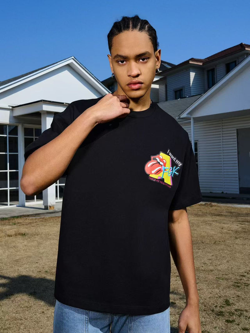 AFGK Parody MTV Embroidered Short sleeves T-shirt