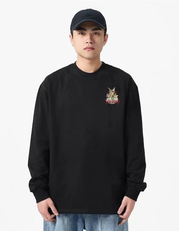 WASSUP Guardian Angel Printed Logo Sweatshirt