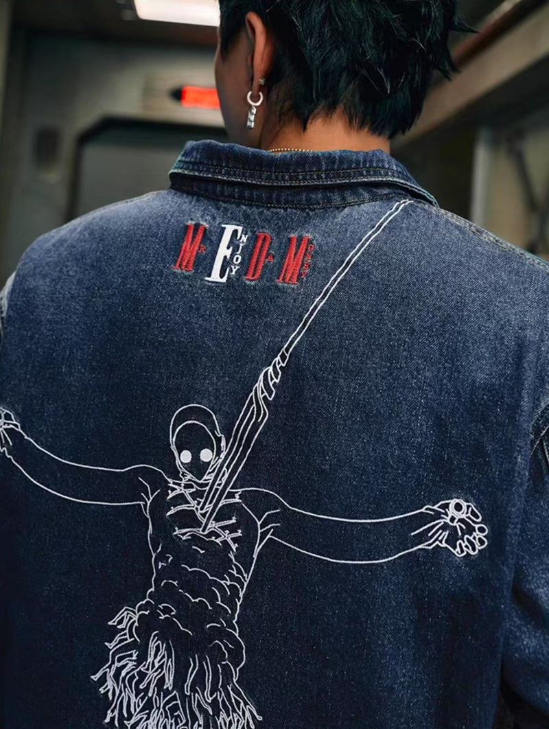 MEDMxEVA Lilith Embroidered Denim Jacket