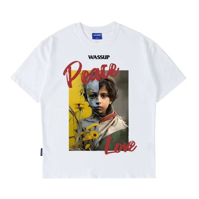 WASSUP Peace And Love Art Printed Tee