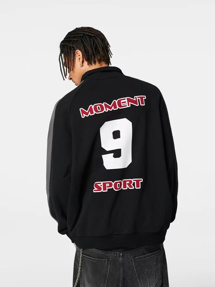 ACHOCK Logo Printed Half Zipper Sweater