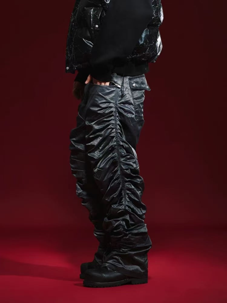 REMEDY Pleated Zipper Casual Trousers