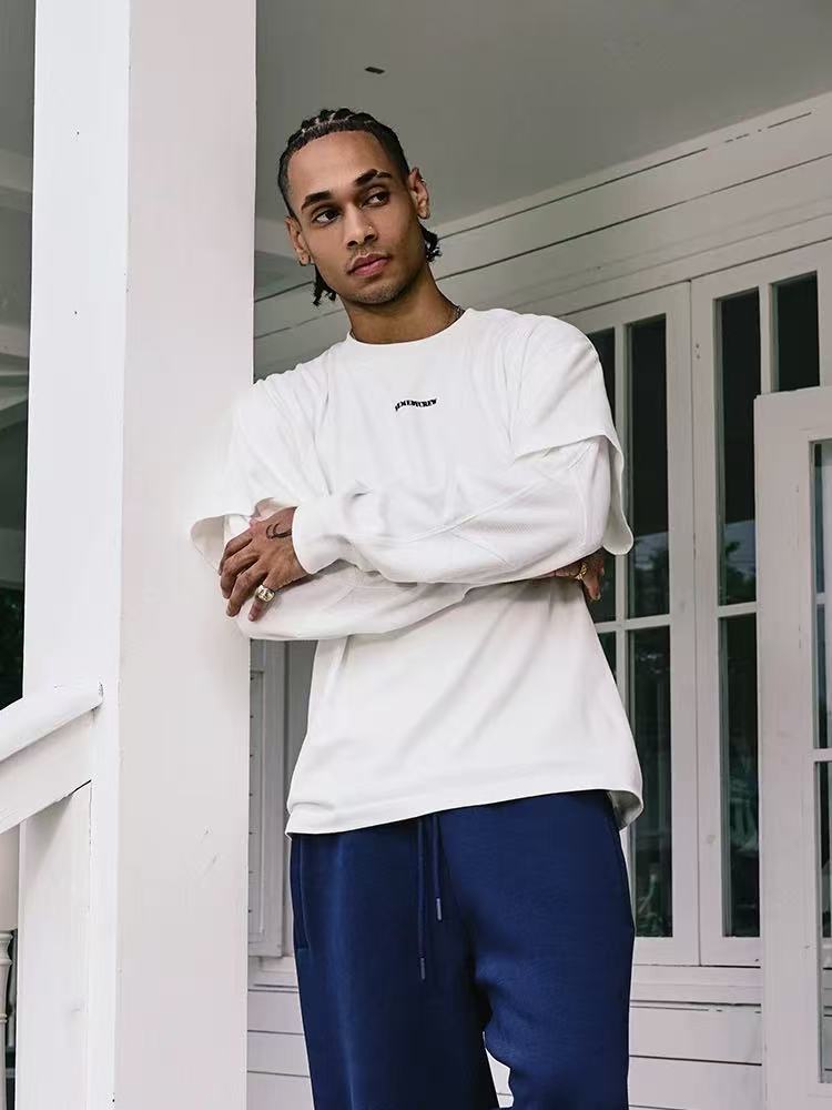 REMEDY Fake Two Piece Waffle Long-sleeve Tee