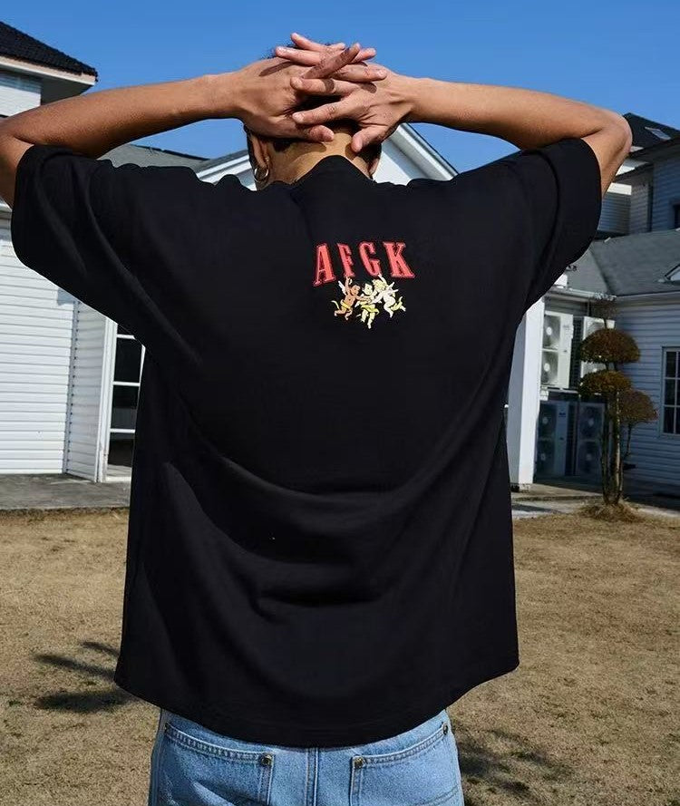 AFGK Parody MTV Embroidered Short sleeves T-shirt