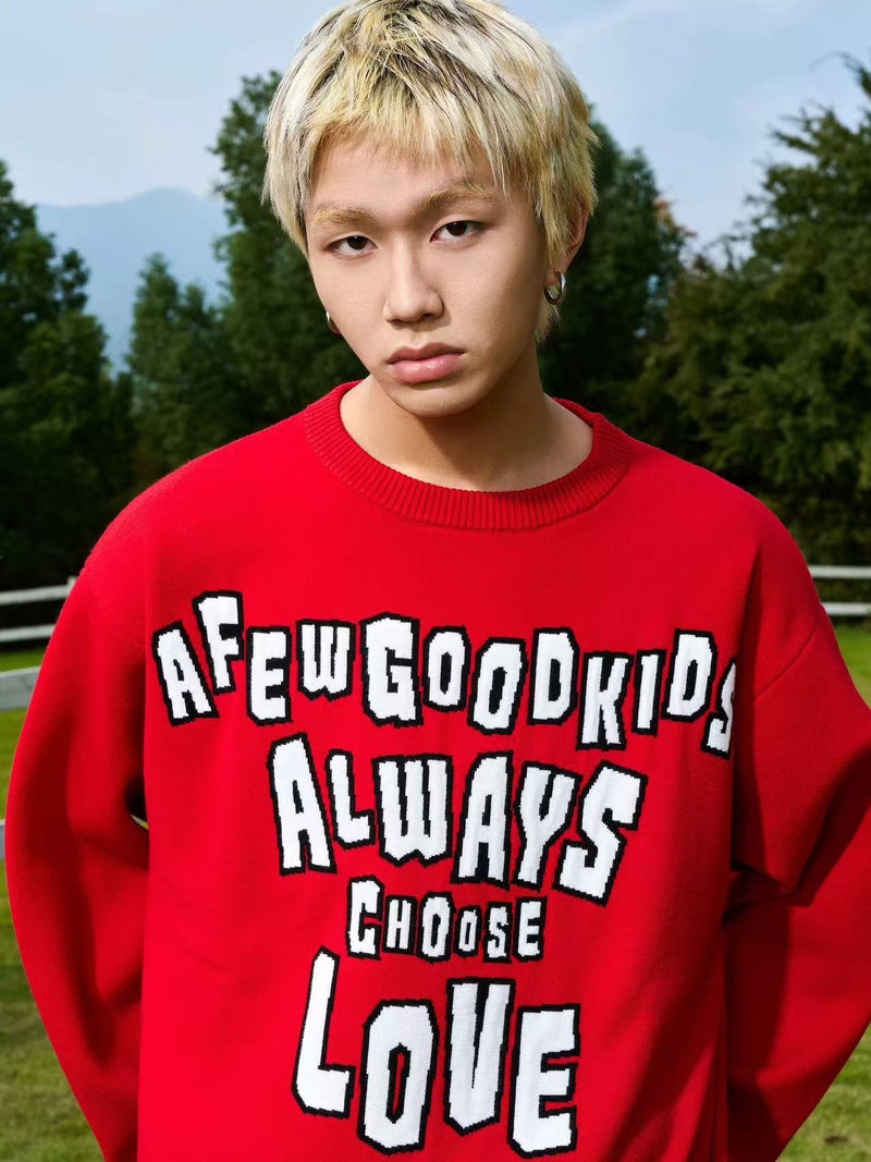AFGK Logo Lettered Wool Sweater