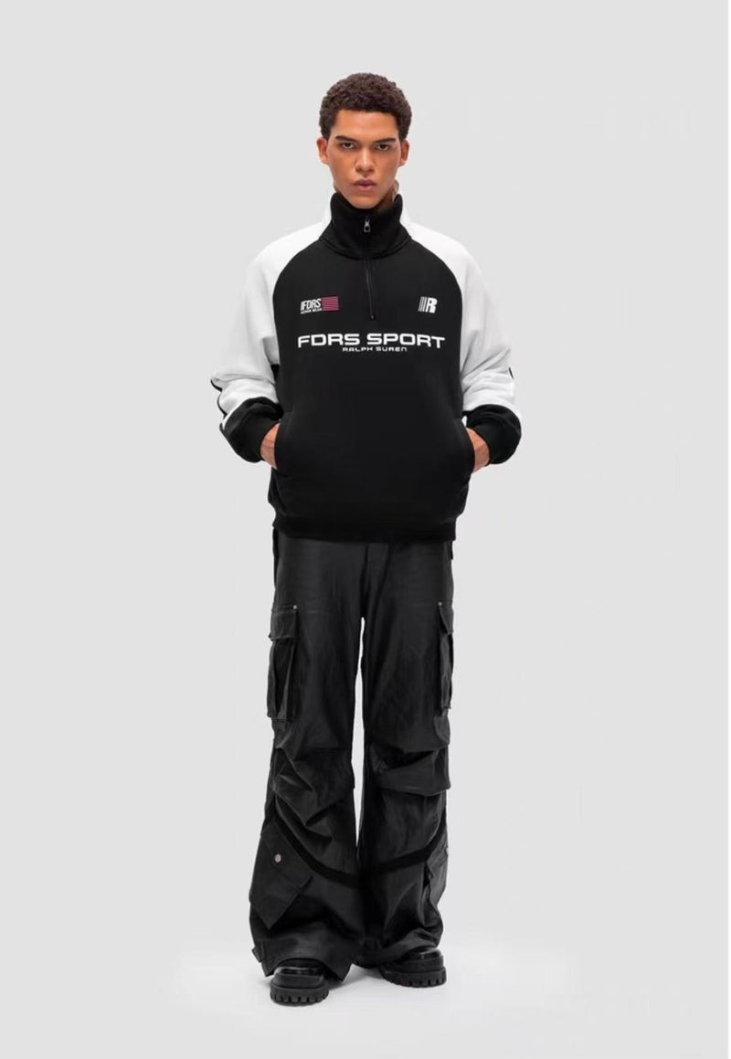 FDR Contrast Color Half-zip Sweatshirt