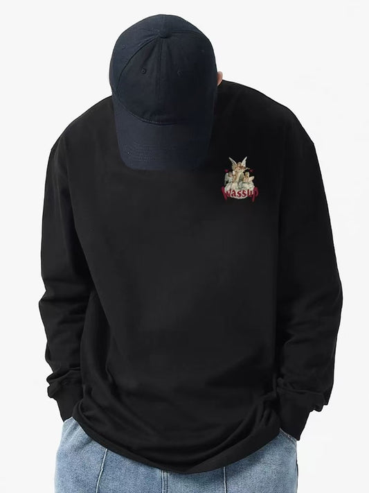 WASSUP Guardian Angel Printed Logo Sweatshirt