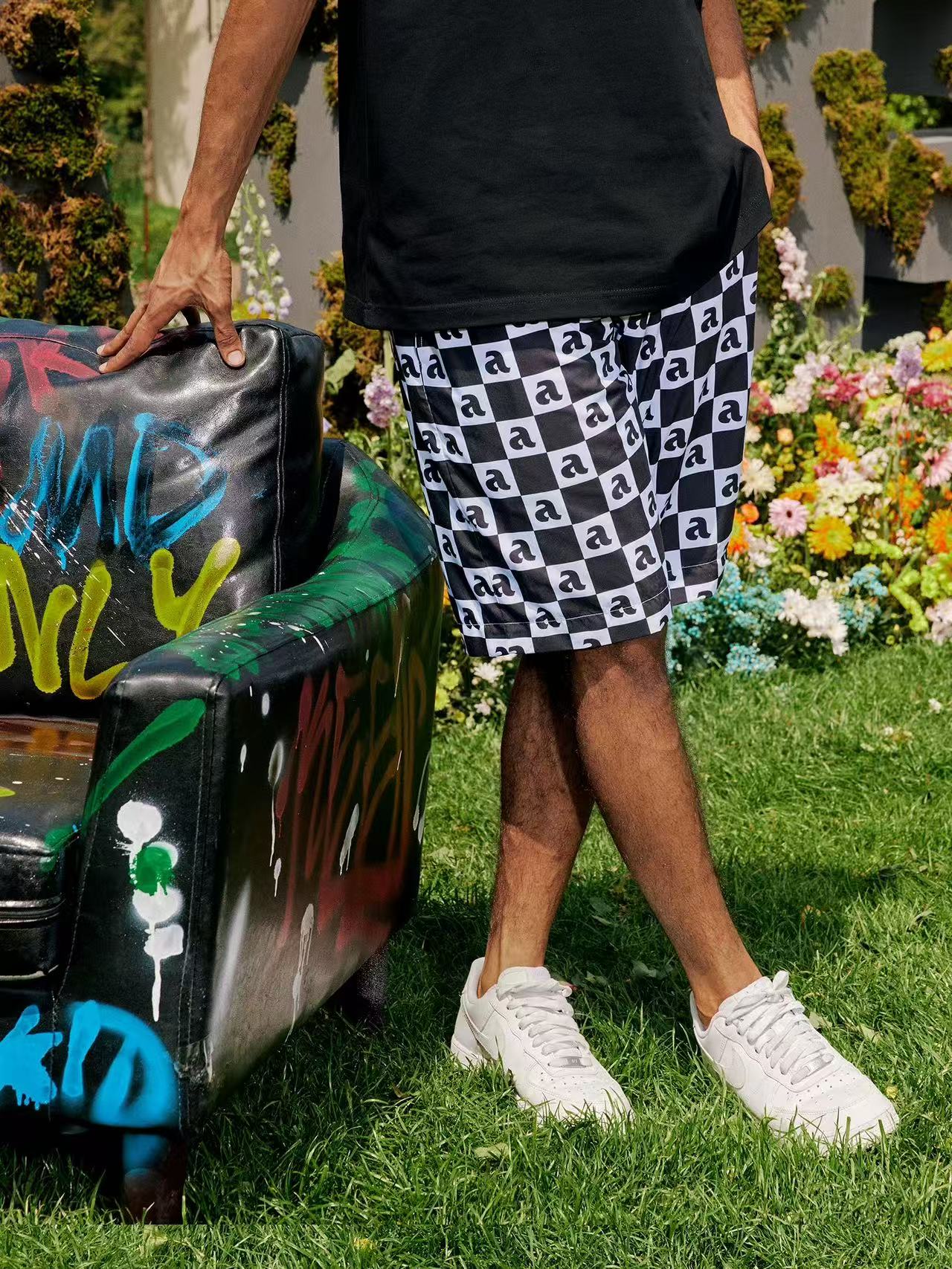 AFGK Loose Checkerboard Shorts
