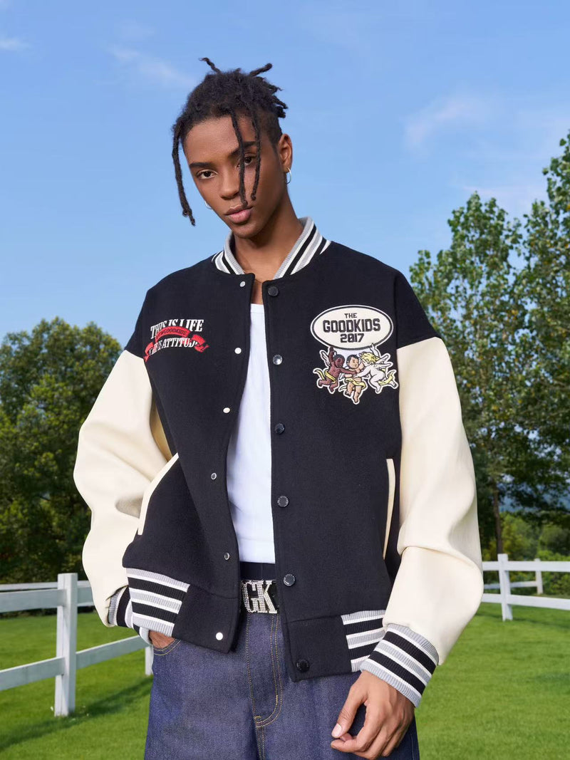 AFGK Angel Embroidered Baseball Jersey