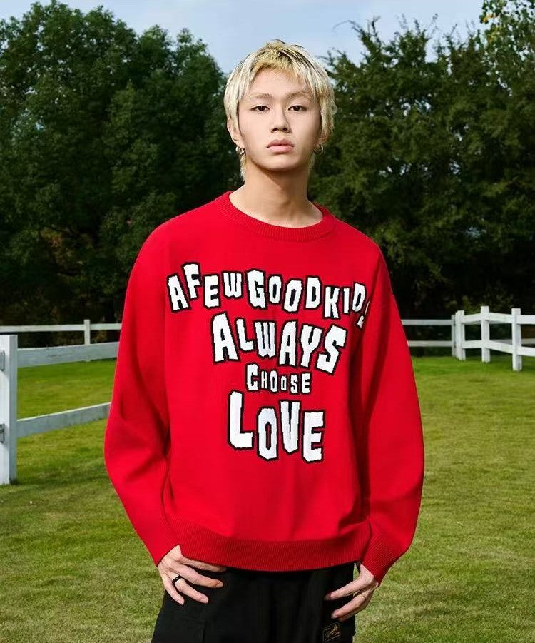 AFGK Logo Lettered Wool Sweater
