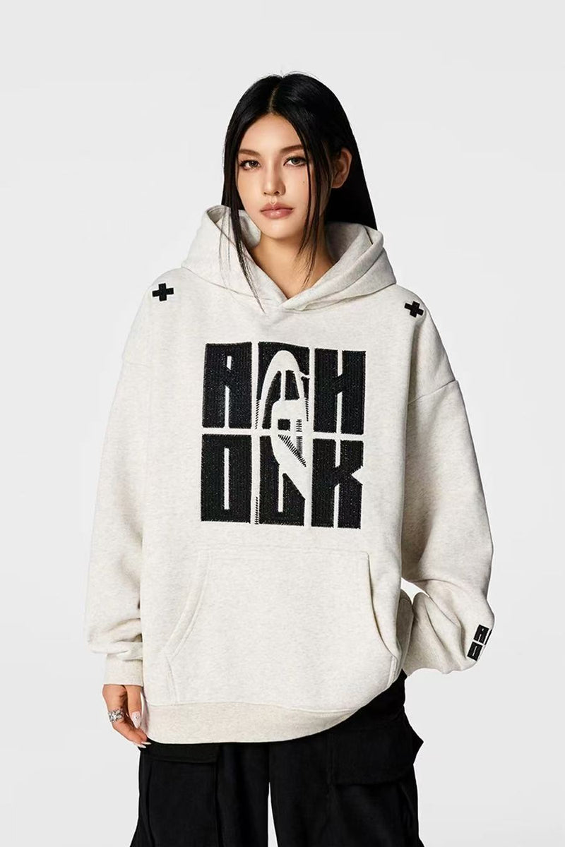 ACHOCK Heavy Embroidery Logo Design Hoodie