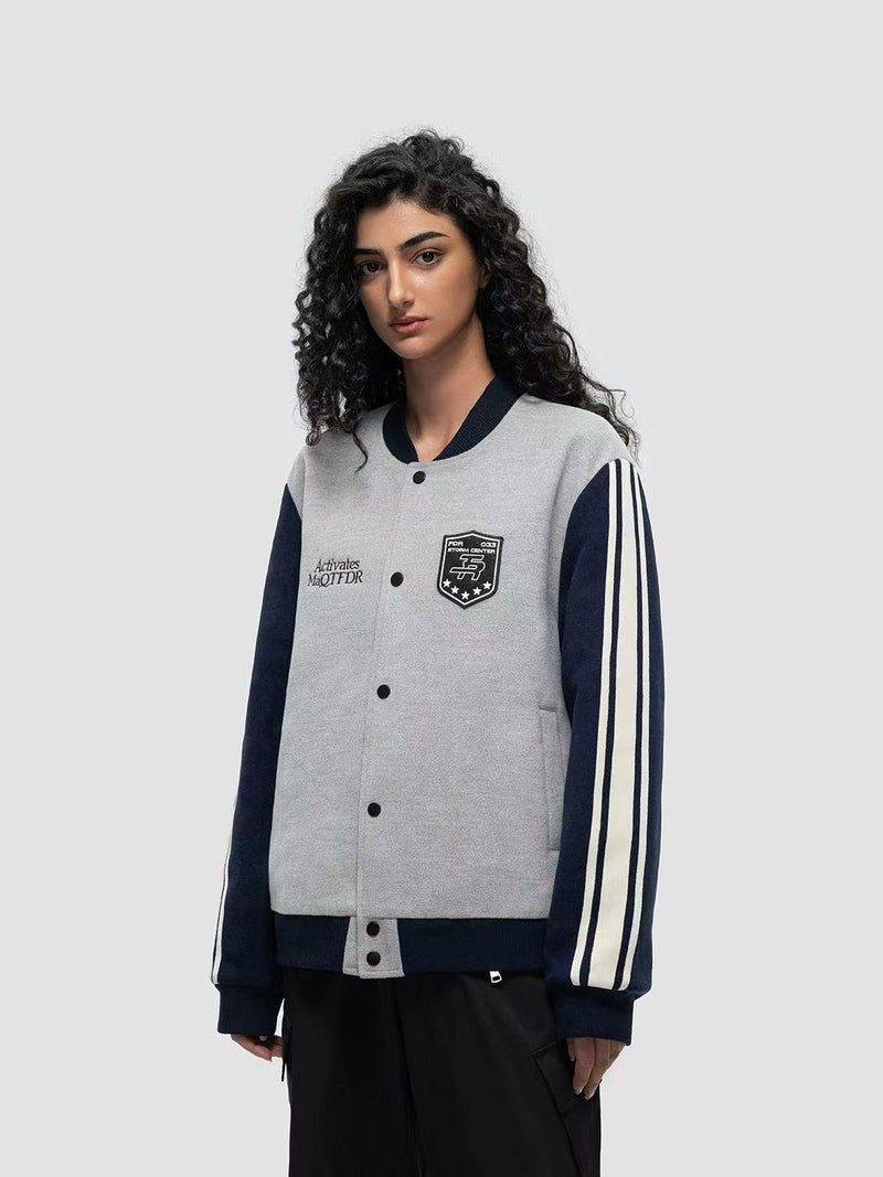 FDR Chapter Striped Baseball Jacket