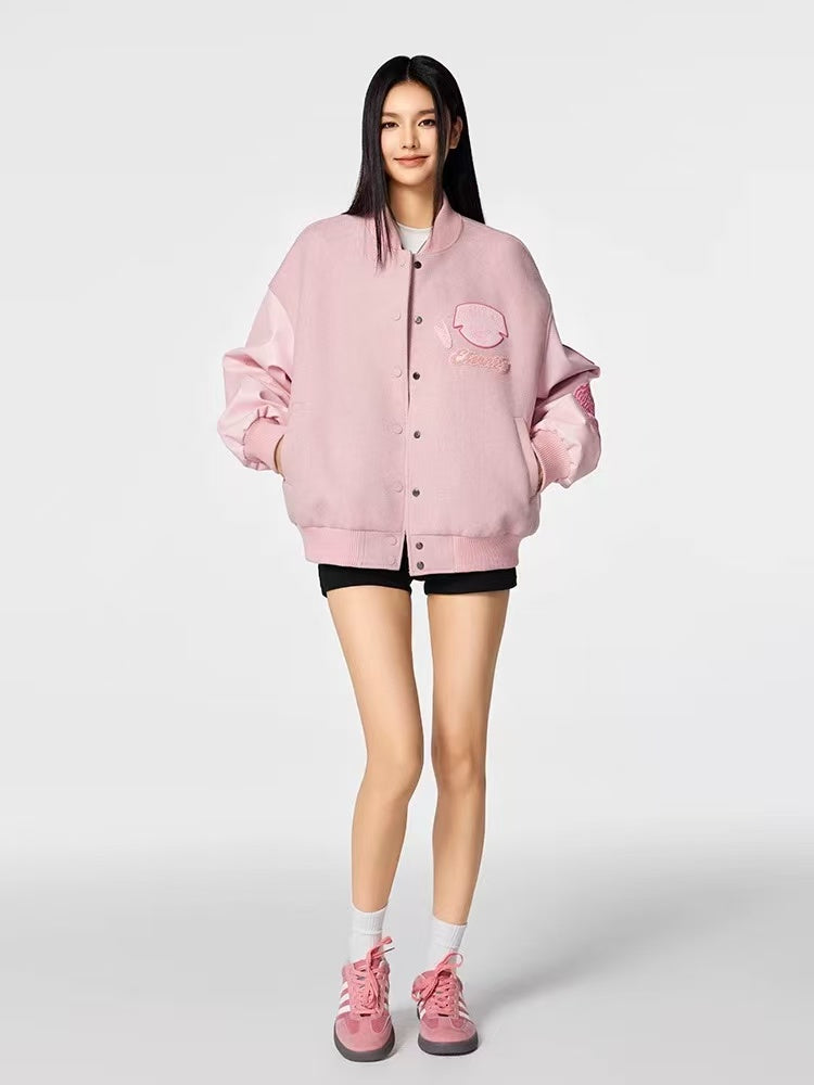 ACHOCK Vintage Embroidered Baseball Jacket
