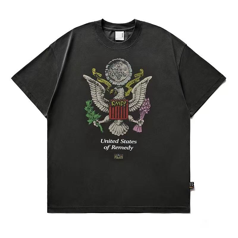 REMEDY Peace Eagle Design Short-sleeve T-shirt