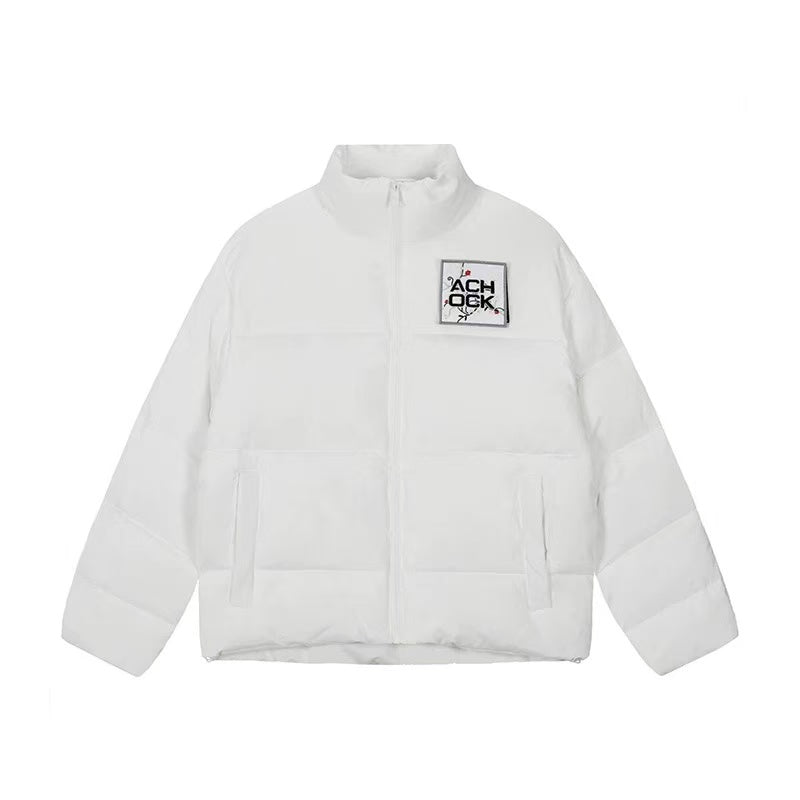 ACHOCK Waffle Logo Designed Velcro Warm Cotton Coat