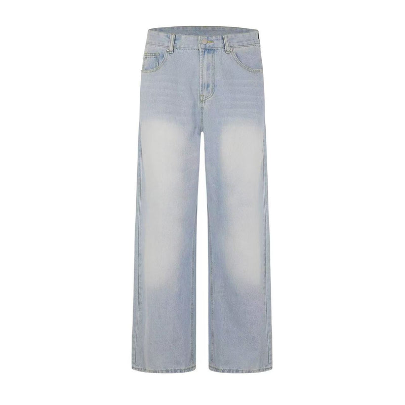 BIPOLAR Distressed Straight Floor-length Trousers
