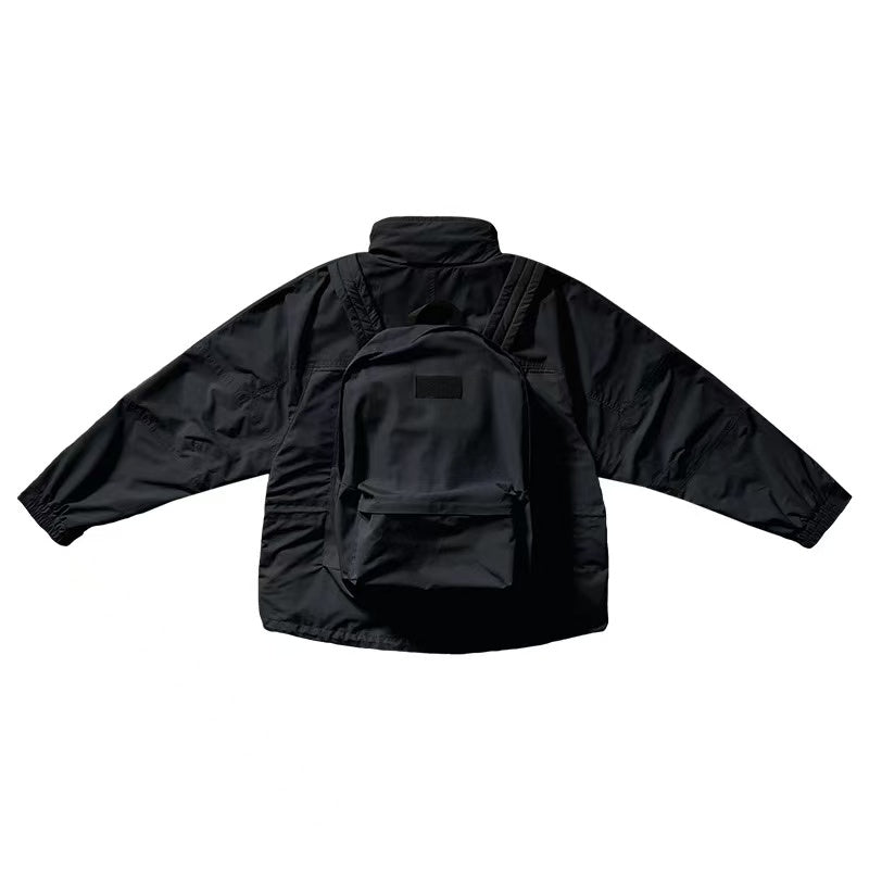 REMEDY Logo Print Backpacking Trench Coat