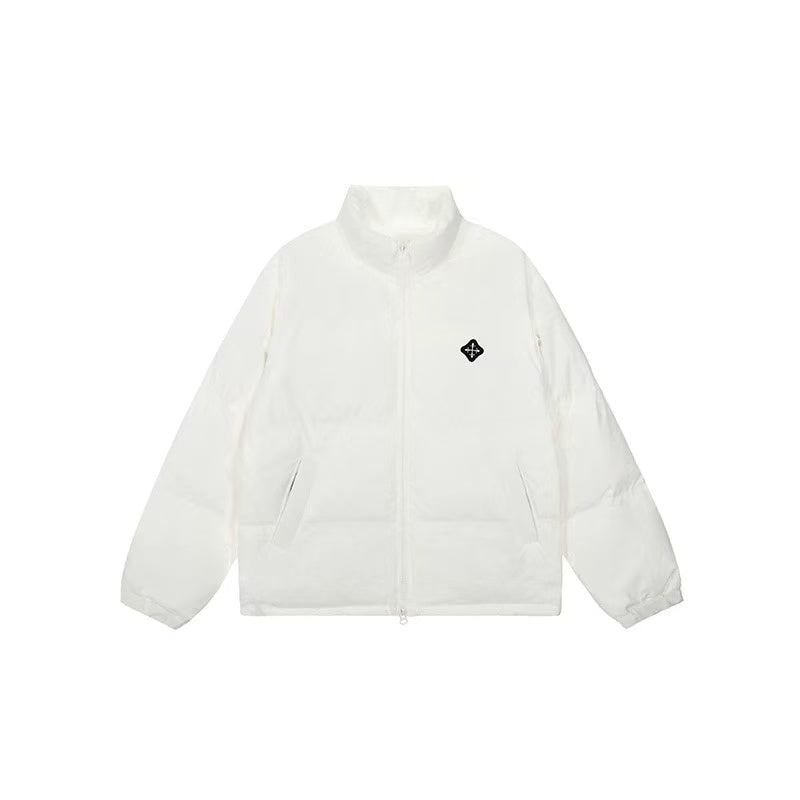 ACHOCK Logo Design Velvet Stand Collar Down Jacket