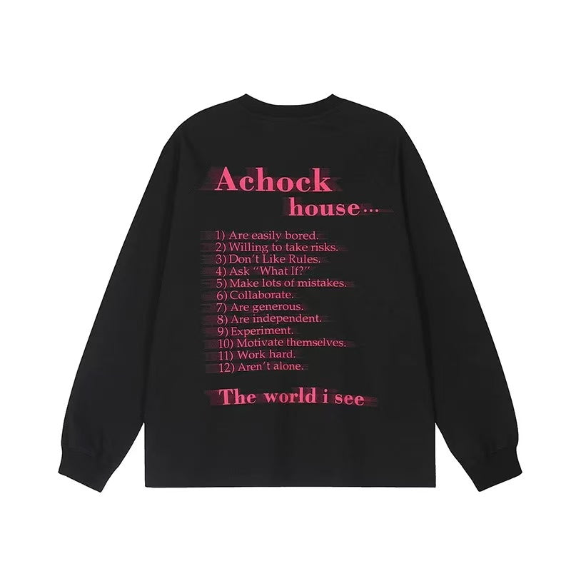 ACHOCK Phantom Logo Print Long-sleeve Tee