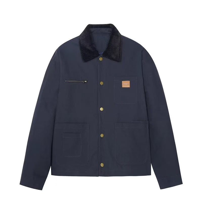 ICONSLAB Corduroy Collar Barn Style Work Jacket