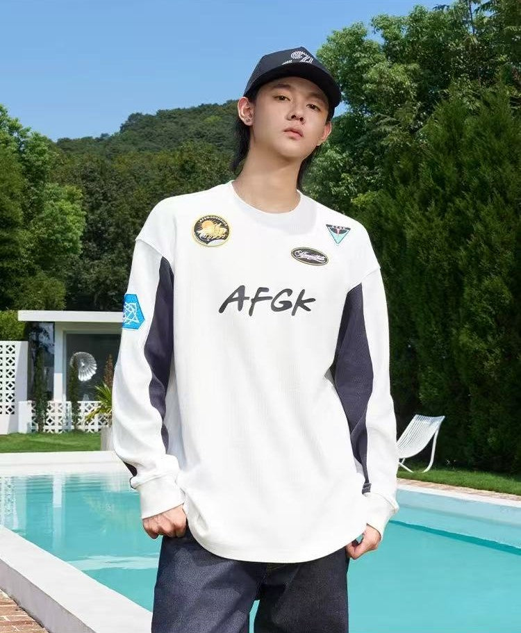 AFGK Badge Waffle Patch Long Sleeve Jersey