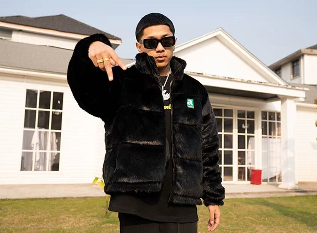 AFGK Black Mink Fur Down Jacket