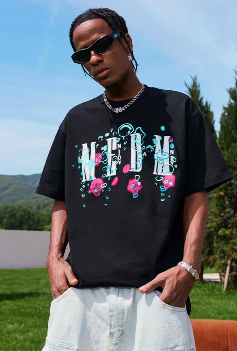 MEDM Boiling Bubbles Embroidered Short-sleeved T-shirt