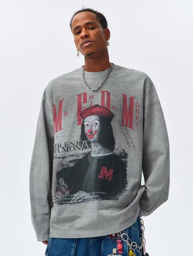 MEDM Spoof Oil Painting Long-sleeved T-shirt